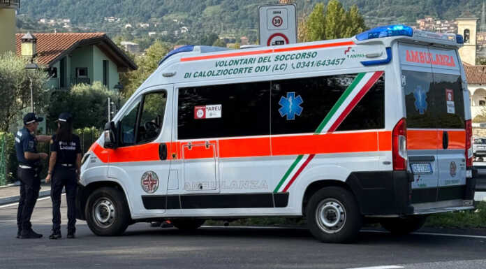 Calolzio. Pedone investito al Lavello, intervento dei soccorsi