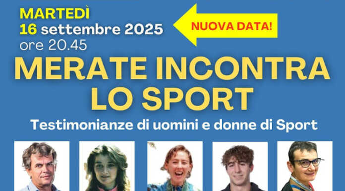 Terzo incontro di Merate per lo sport con le testimonianze di sportivi