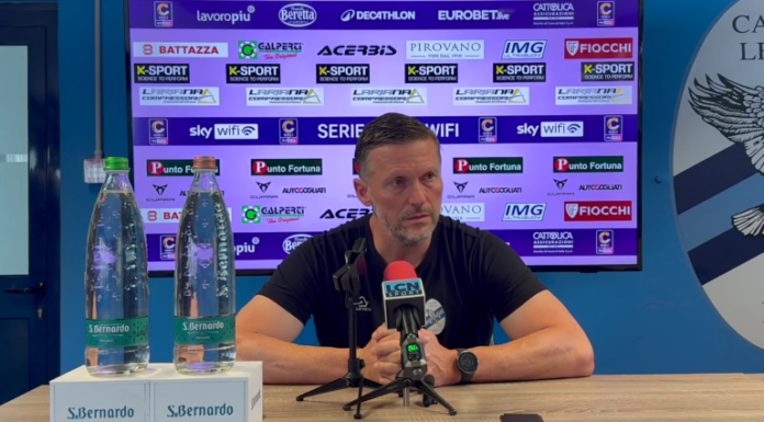 Serie C. Mister Valente sul match con l’Arzignano: “Dovremo essere concentrati al massimo” Federico Valente, Calcio Lecco