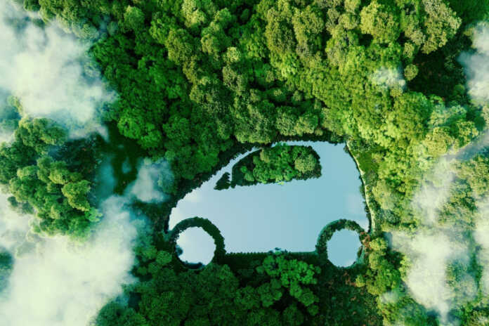 Concept,Depicting,New,Possibilities,For,The,Development,Of,Electric,And auto green