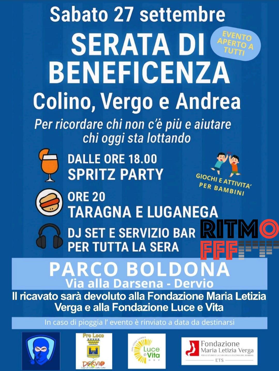 Dervio Parco Boldona serata beneficienza