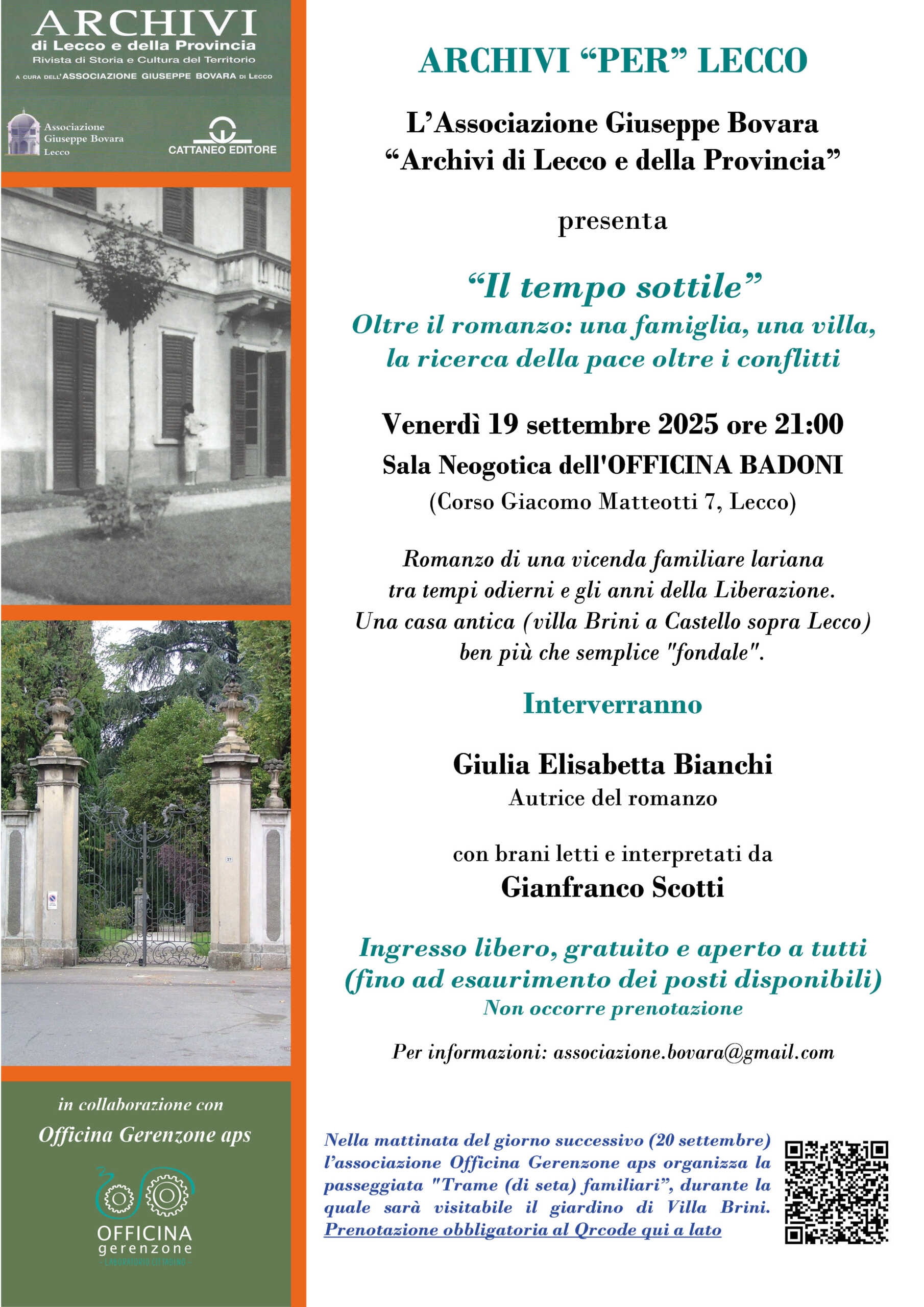 Locandina evento 19 settembre