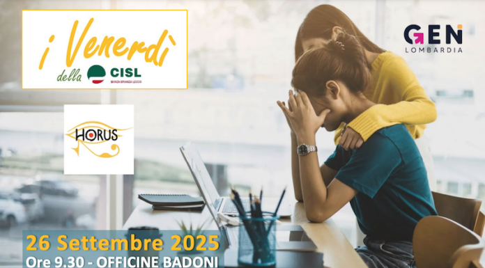 ‘La salute mentale nei luoghi di lavoro’, seminario con la Cisl Monza Brianza Lecco