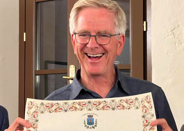 Rick Steves con la civica benemerenza
