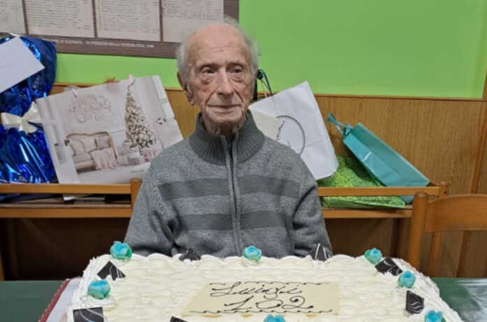 Luigi Fumagalli in occasione del 102° compleanno