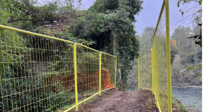 Alzaia dell’Adda: dopo la frana, pronto il bypass per il percorso ciclopedonale Alzaia Adda bypass