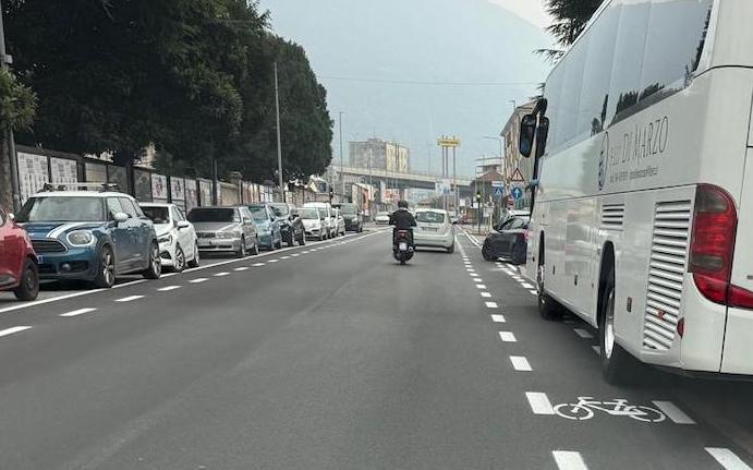 bike line-corso carlo alberto-lecco
