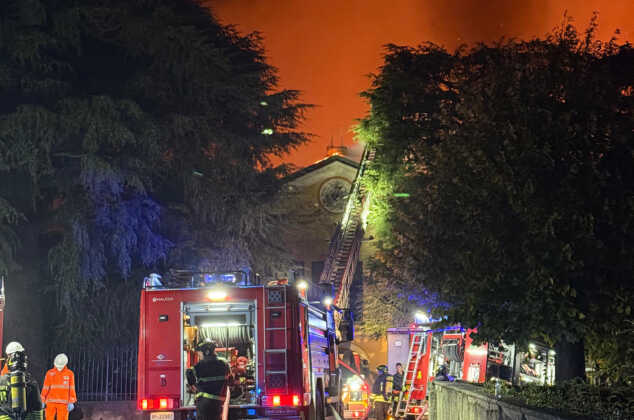 incendio monastero Bernaga