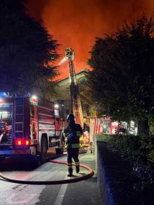 incendio monastero Bernaga