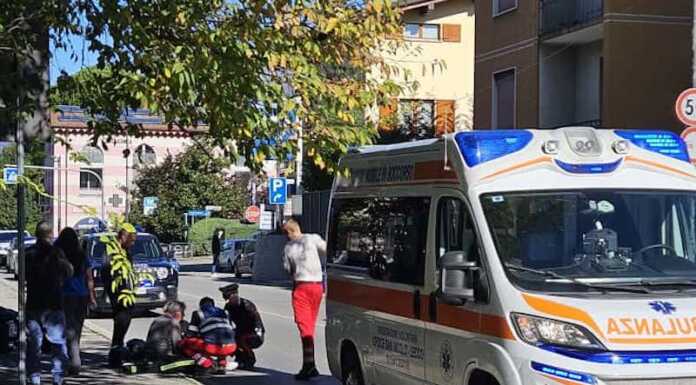 Scontro auto moto a Calolzio, un ferito in codice giallo incidente auto moto calolzio
