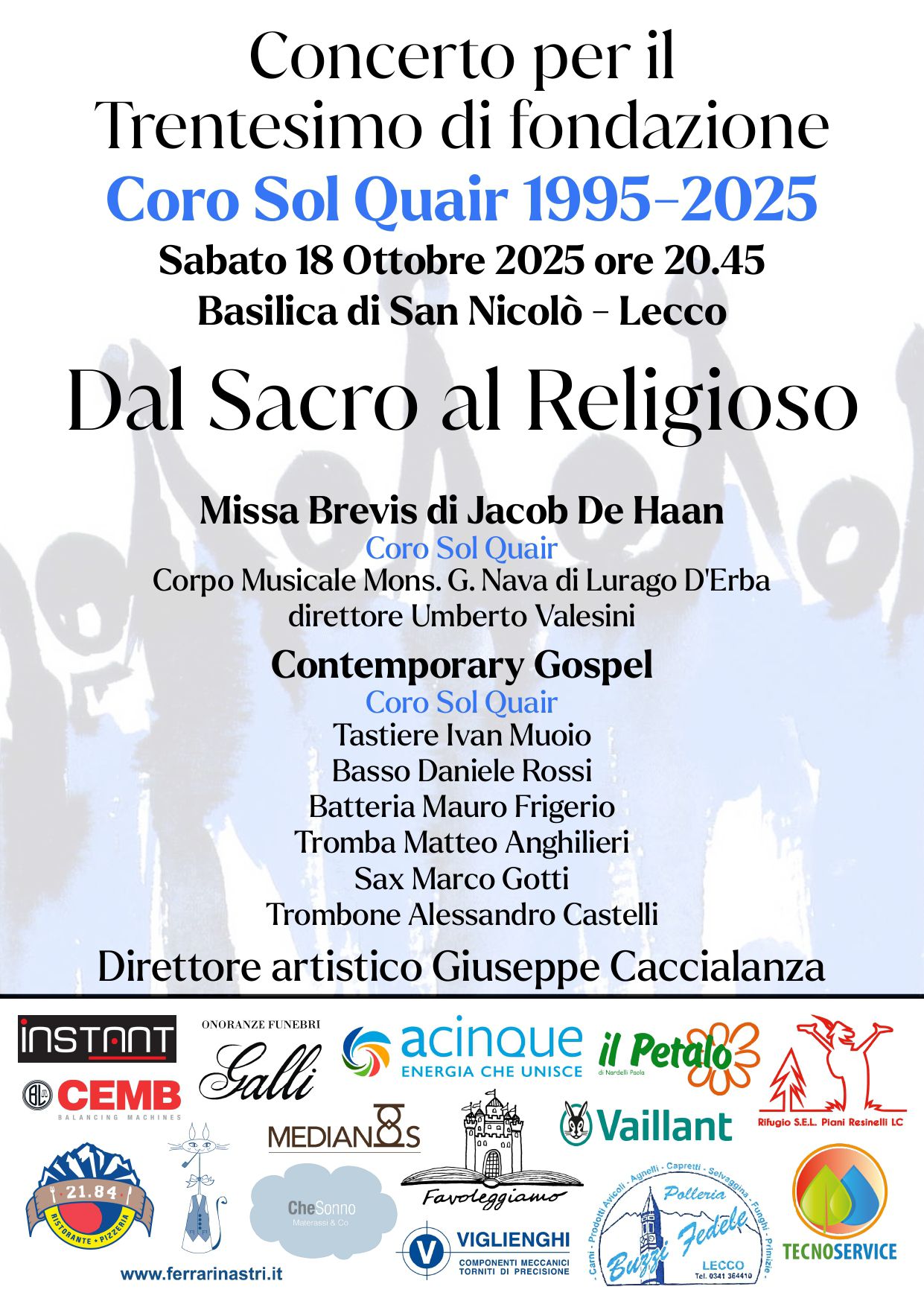 Sol Quair 30° anniversario coro gospel lecco