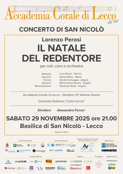 Concerto San Nicolò Lecco il Natale del Redentore accademia Corale