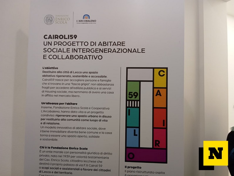 Progetto Cairoli 59 taglio del nastro abitare sociale Lecco