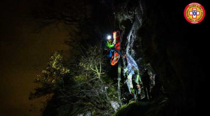 CNSAS Valsassina, esercitazione notturna per testare i soccorsi in parete CNSAS Pasturo esercitazione