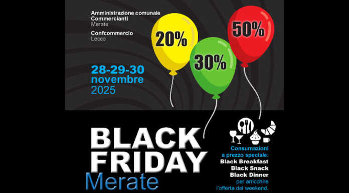 Anche a Merate arriva il Black Friday con sconti fino al 50% nei negozi