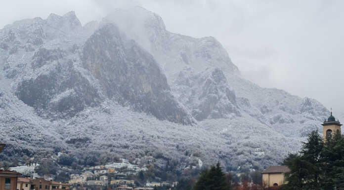 Neve a bassa quota nel Lecchese: colline e montagne imbiancate