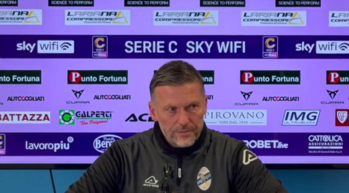 Serie C. Mister Valente verso Vicenza-Lecco: “Ci aspettiamo una grande prestazione” Mister Federico Valente, Calcio Lecco