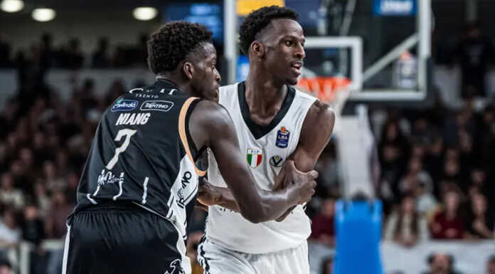 Basket Serie A. Il “derby dei Niang” lo vince Saliou Trento Sailou Cheickh Niang 20251102