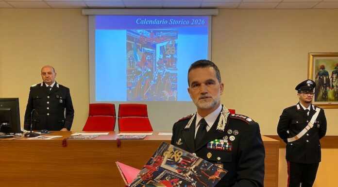 Presentato il Calendario Storico dell’Arma dei Carabinieri 2026, è la 93^ edizione
