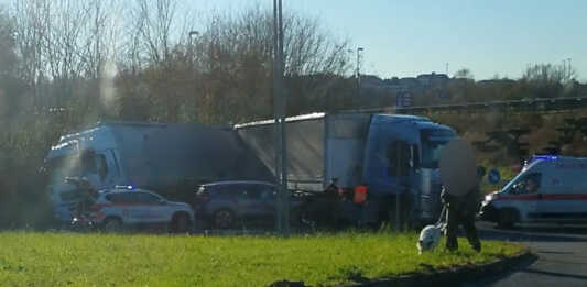 Incidente a Molteno, nei pressi dello svincolo della Statale 36