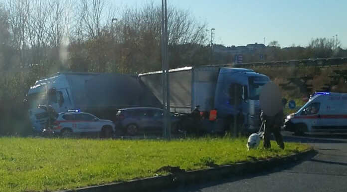 Incidente a Molteno, nei pressi dello svincolo della Statale 36