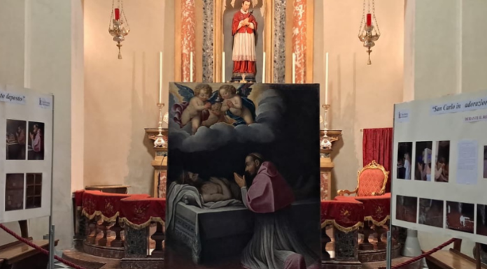 La basilica di San Nicolò valorizza il suo patrimonio: esposta la tela di San Carlo restaurata