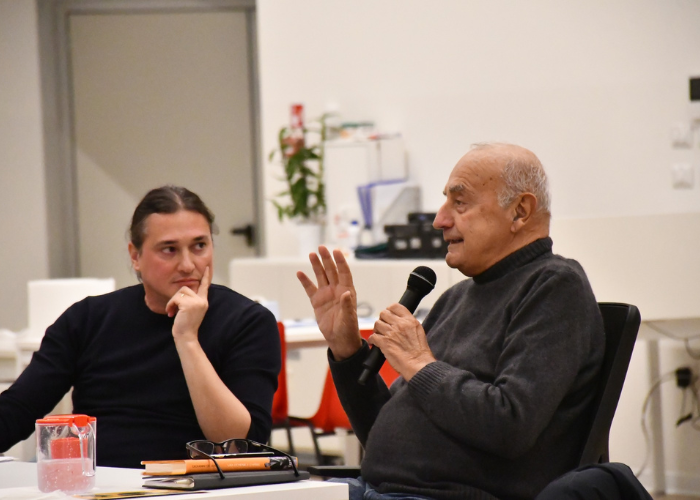 Daniele Frisco con lo storico Giovanni De Luna