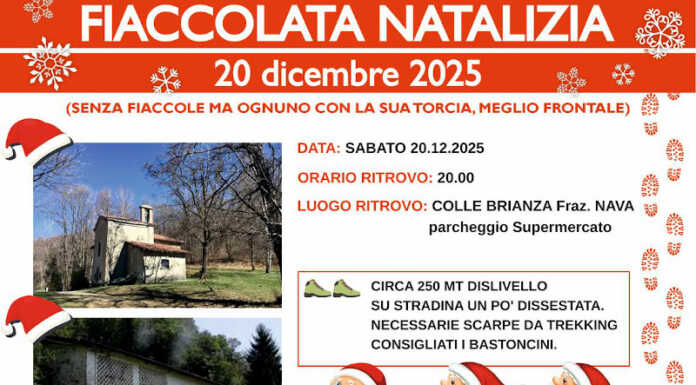 Colle Brianza: tutto pronto per la fiaccolata natalizia del 20 dicembre
