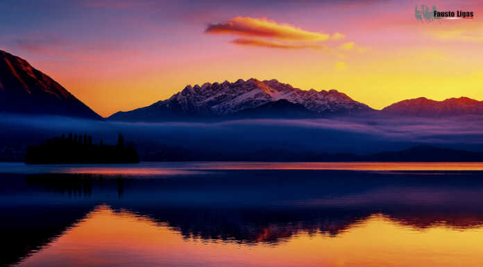 8 dicembre: l’alba sul lago di Pusiano in una foto di Fausto Ligas