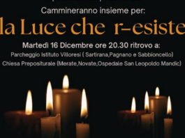 “La luce che r-esiste”: il 16 a Merate il percorso simbolico per accendere la speranza