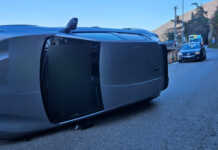 Bellano. Auto ribaltata in zona Bonzeno, nessun ferito grave