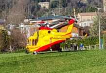 Ballabio, elisoccorso e ambulanza in azione per un infortunio in casa