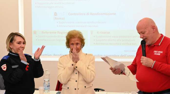 Croce Rossa Italiana: medaglia d’oro al merito alla volontaria Giovanna Gomarabico