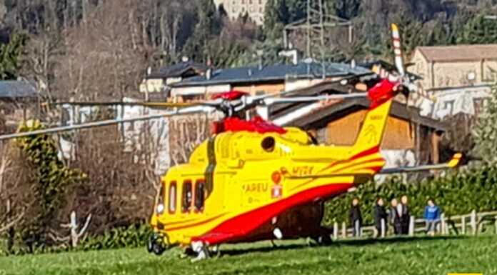 Ballabio, elisoccorso e ambulanza in azione per un infortunio in casa