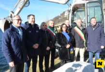 Il Ministro Salvini ‘posa’ la prima pietra della ciclabile Lecco-Abbadia: “Un’opera attesa da anni”