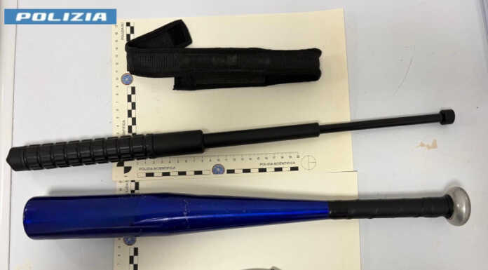 In auto con un coltello e una mazza da baseball, denunciato un 21enne di Calolzio