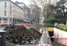 Tolti altri parcheggi sul lungolago, Caterisano: “Un danno per il commercio” Lavori Lungolago 16-01-26