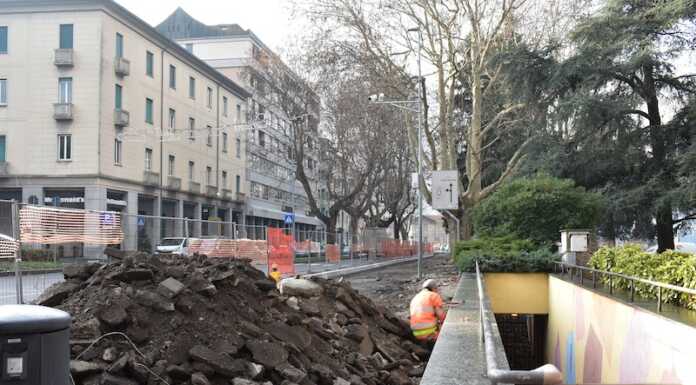 Nuovo lungolago di Lecco: termine dei lavori previsto per metà maggio Lavori Lungolago 16-01-26