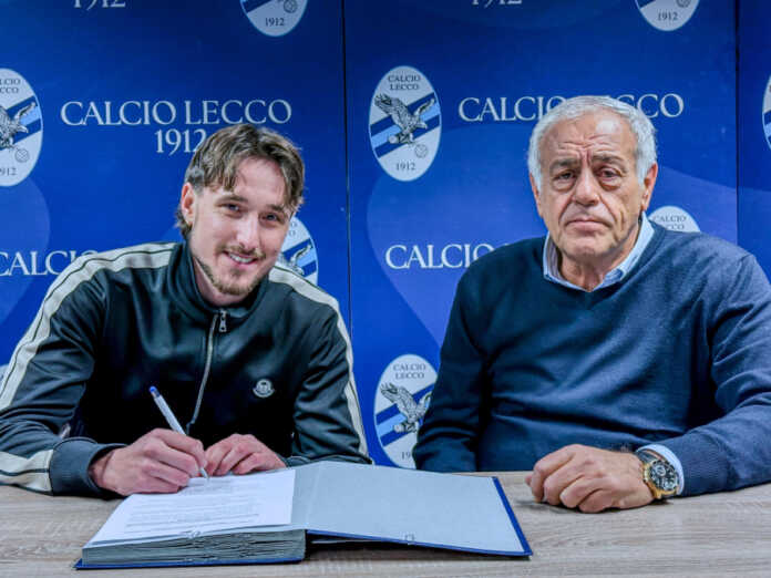 Edoardo Duca col Presidente Aliberti, photo credits Calcio Lecco 1912