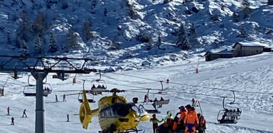 Colto da Malore in pista, 75enne elisoccorso a Bobbio elisoccorso di Bergamo