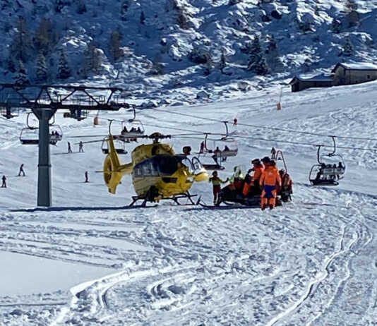 Colto da Malore in pista, 75enne elisoccorso a Bobbio elisoccorso di Bergamo