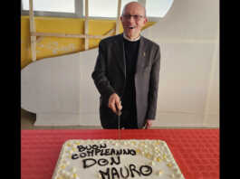 Merate, auguri don Mauro: in 150 per il pranzo di compleanno del prevosto