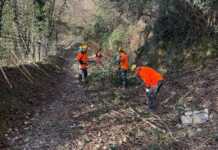 Antincendio Rancio, ripulito un tratto di sentiero che dal vallo sale verso il San Martino
